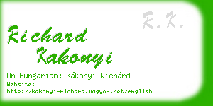 richard kakonyi business card