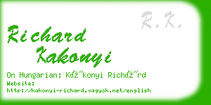 richard kakonyi business card